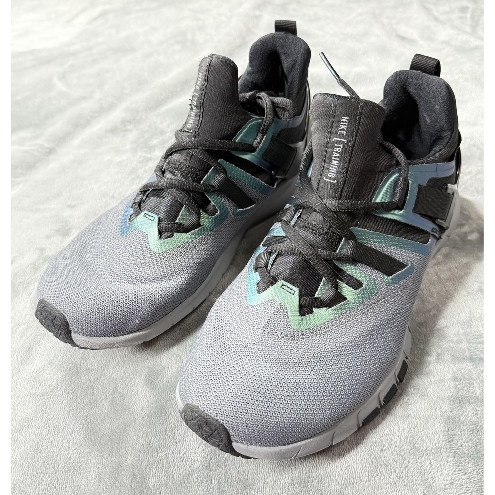 Nike‎ Free Metcon 2 Training Shoes Mens Size 8 Gray Teal Black BQ3063-002